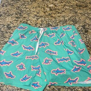 Chubbies men’s swim trunks Green Shark Print Men's Shorts